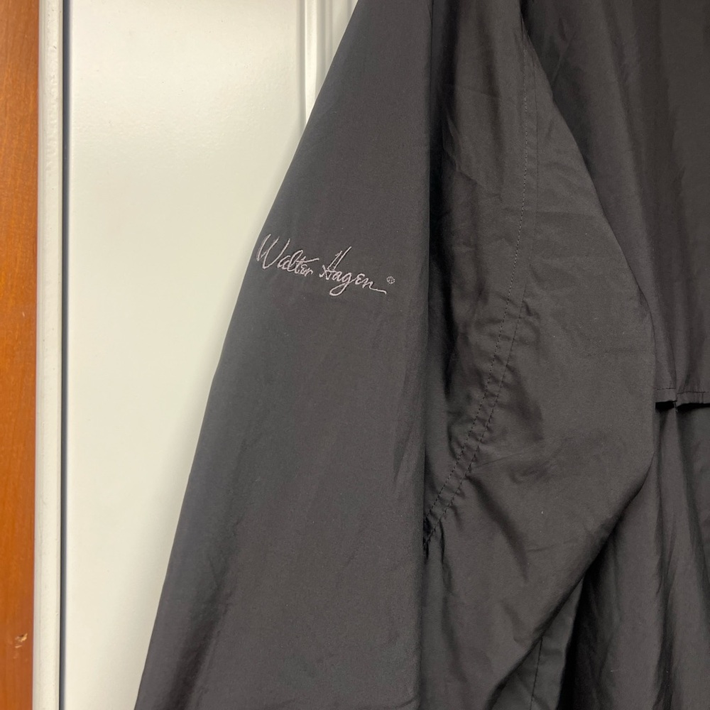 Walter Hagen Men’s XL Black Windbreaker Pullover Golf Jacket 1/4‎ Zip Mesh Lined - Picture 5 of 9